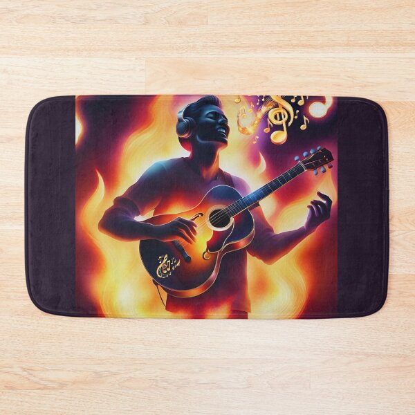 Item preview, The Burning Guitarist designed and sold by TakeThis4.