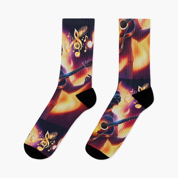 Item preview, The Burning Guitarist designed and sold by TakeThis4.