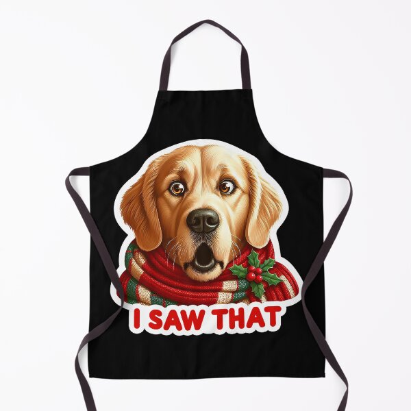 Item preview, I Saw That meme Golden Retriever Happy Holidays Merry Christmas designed and sold by plushism.