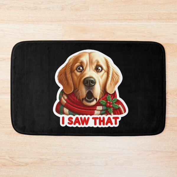 Item preview, I Saw That meme Golden Retriever Happy Holidays Merry Christmas designed and sold by plushism.