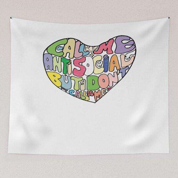 Item preview, colorful call me antisocial but don't sticker designed and sold by Unbranddigitalart.