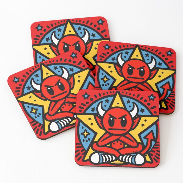 Item preview, Red Devil Cross Leffed Doodle designed and sold by PickledjoArt.