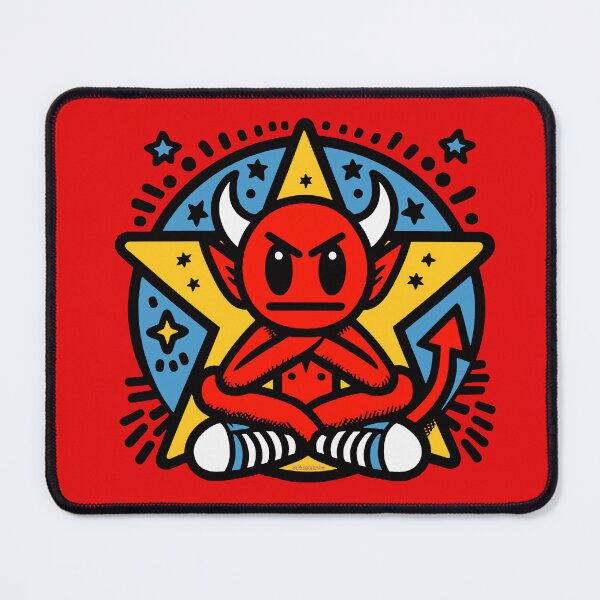 Item preview, Red Devil Cross Leffed Doodle designed and sold by PickledjoArt.