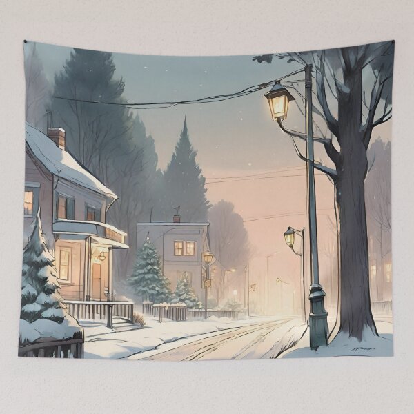 Item preview, Street in Winter Series 01 designed and sold by indarkestroom.