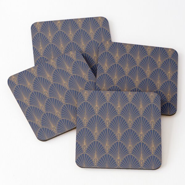 Item preview, Art Deco Interior Design Blue and Gold Print  designed and sold by InteriorRefine.