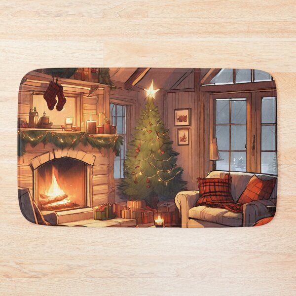 Artikelvorschau, Gemütliches Wohnzimmer im weihnachtlichen Winter Serie 01 entworfen und verkauft von indarkestroom.