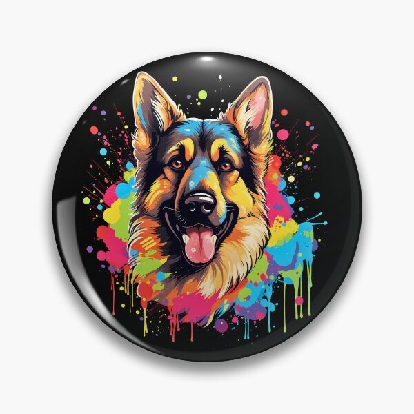Item preview, Cute And Happy German Shepherd Dog Illustration. Colorful Gsd dog breed art designed and sold by NBSStore.