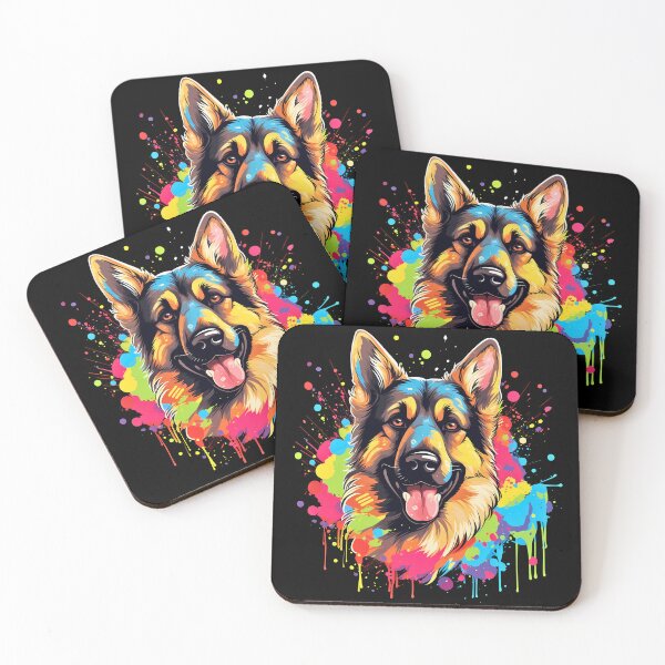 Item preview, Cute And Happy German Shepherd Dog Illustration. Colorful Gsd dog breed art designed and sold by NBSStore.