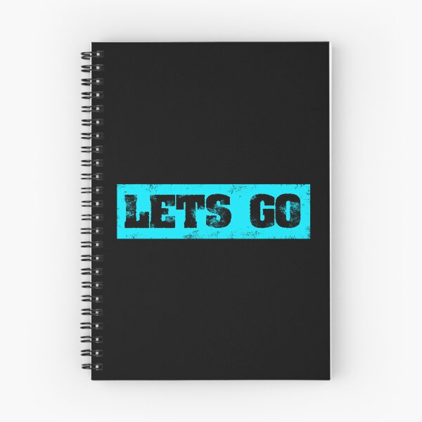 Item preview, Trending Slogan Lets Go In Grunge Light Blue designed and sold by NeavesPhoto.
