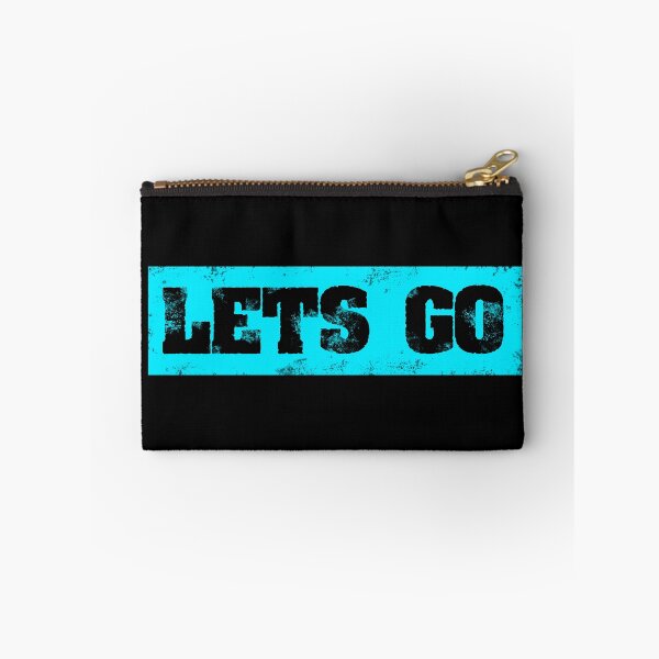 Item preview, Trending Slogan Lets Go In Grunge Light Blue designed and sold by NeavesPhoto.