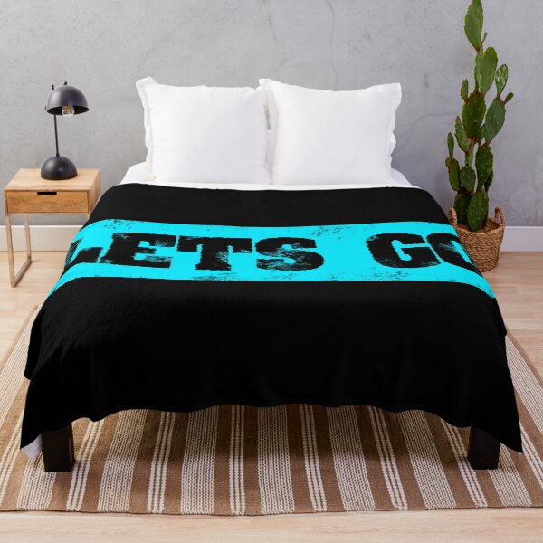 Item preview, Trending Slogan Lets Go In Grunge Light Blue designed and sold by NeavesPhoto.
