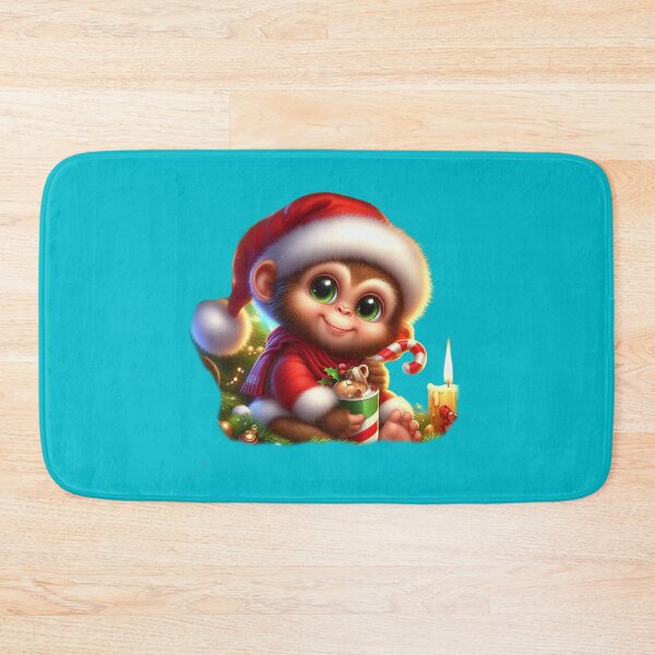 Item preview, Adorable Little Chritmas Monkey designed and sold by DigiDreamyArt.