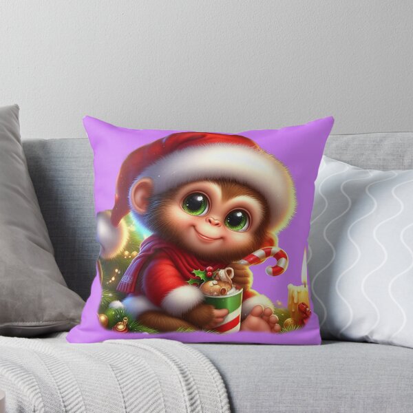 Item preview, Adorable Little Chritmas Monkey designed and sold by DigiDreamyArt.