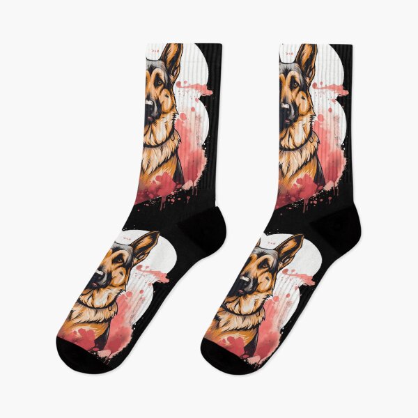 Item preview, Cute german shepherd valentine large dog breed dogs in love illustration designed and sold by NBSStore.