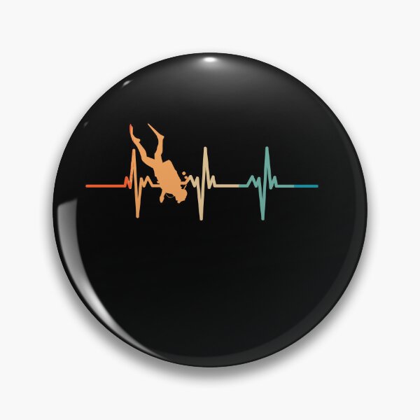 Item preview, Retro diving heartbeat  designed and sold by LU NA.