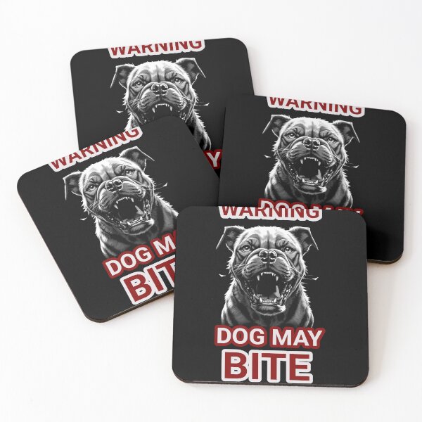 Item preview,  warning signs a dog may bite"  dog sign meme designed and sold by Obinne.