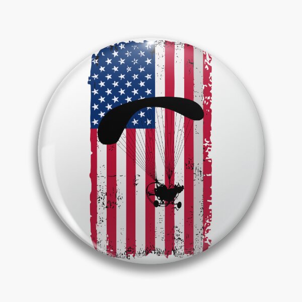 Item preview, Paramotor Powered Paraglider USA American Flag Skydiver Paragliding Tops Glider  designed and sold by omar ousalah.