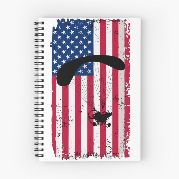 Item preview, Paramotor Powered Paraglider USA American Flag Skydiver Paragliding Tops Glider  designed and sold by omar ousalah.