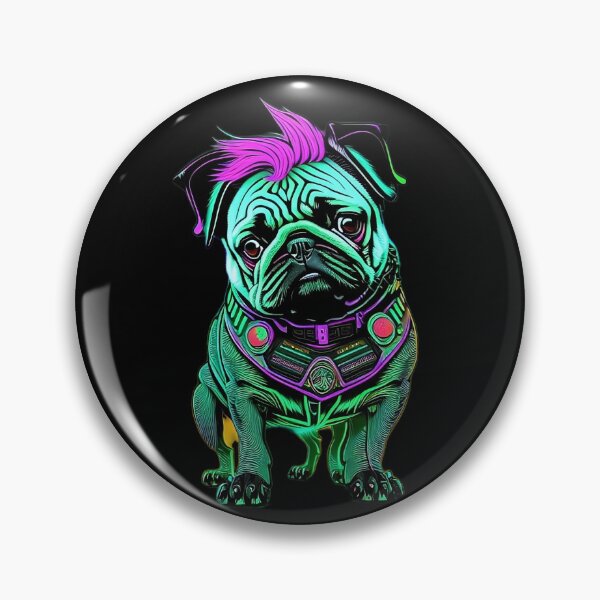 Item preview, Neon Punk Pug (2) designed and sold by pugIT.