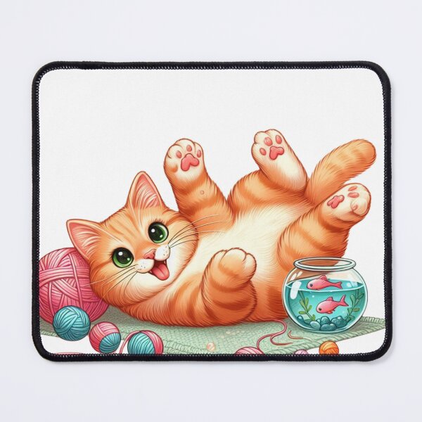 Item preview, Cat Playing Ball Yarn designed and sold by Azrora.