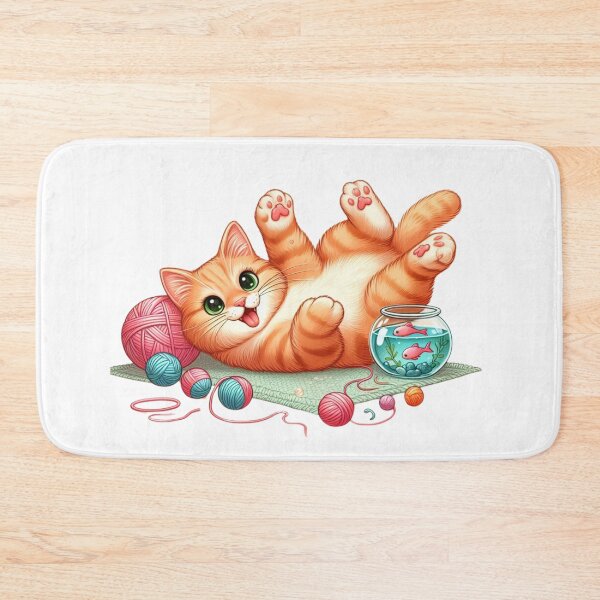 Item preview, Cat Playing Ball Yarn designed and sold by Azrora.