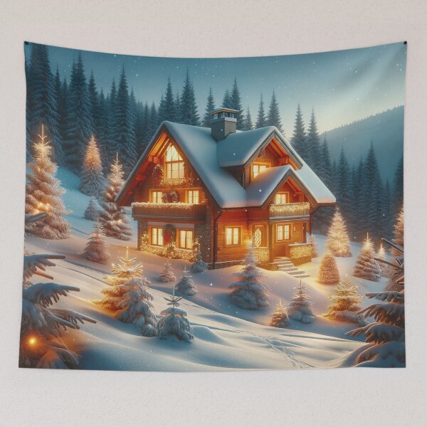 Item preview, Enchanted Winter Cabin designed and sold by FIYARO.