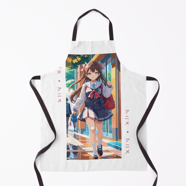 Item preview, Cute Anime School Girl Going To School designed and sold by Bubblebuk.