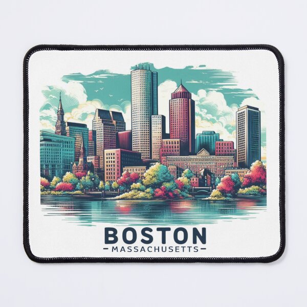 Item preview, Boston Massachusetts Watercolor Illustration designed and sold by PaintMeWorld.