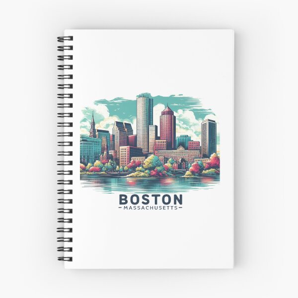 Item preview, Ilustración acuarela de Boston Massachusetts designed and sold by PaintMeWorld.