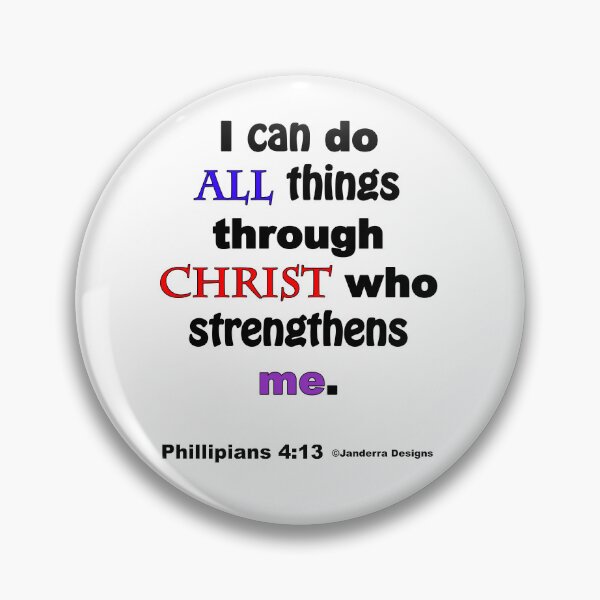 Item preview, I can do all things through christ who strengthens me with colour designed and sold by JanderraDesigns.
