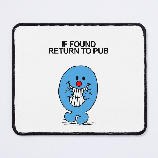 Item preview, If found return to pub designed and sold by Scat the cat.
