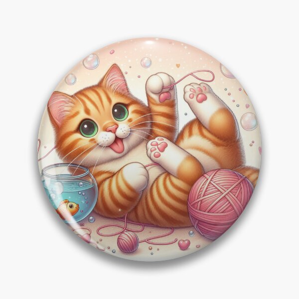 Item preview, Cat Playing Ball Yarn designed and sold by Azrora.