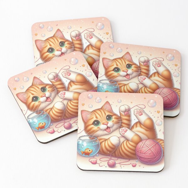 Item preview, Cat Playing Ball Yarn designed and sold by Azrora.