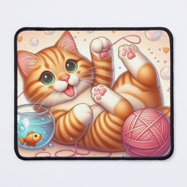 Item preview, Cat Playing Ball Yarn designed and sold by Azrora.