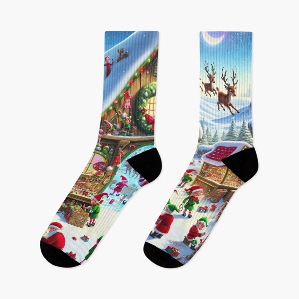 Artikelvorschau, Verzauberter Nordpol: Die Werkstatt des Weihnachtsmanns entworfen und verkauft von FIYARO.