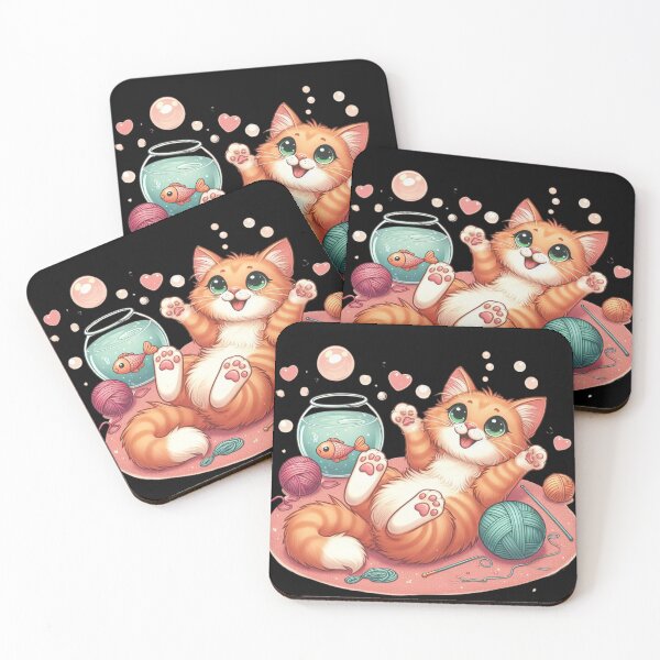 Item preview, Cat Playing Ball Yarn designed and sold by Azrora.