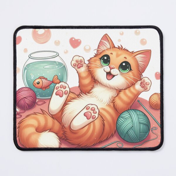 Item preview, Cat Playing Ball Yarn designed and sold by Azrora.