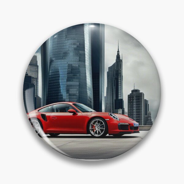 Item preview, Porsche in front of high-rise buildings designed and sold by wellartkunst.