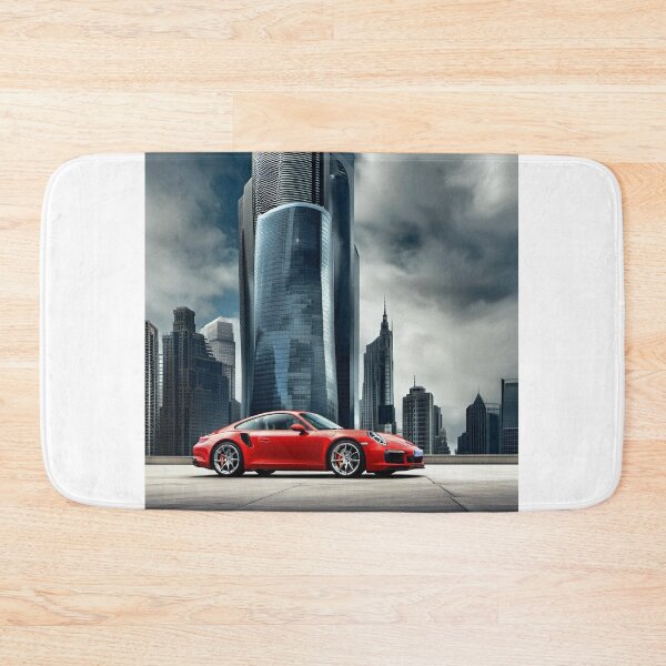 Item preview, Porsche in front of high-rise buildings designed and sold by wellartkunst.