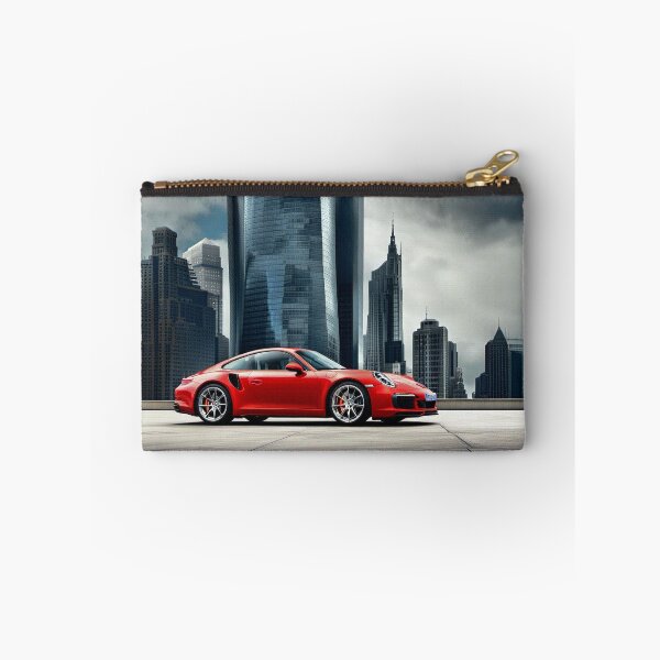 Item preview, Porsche in front of high-rise buildings designed and sold by wellartkunst.