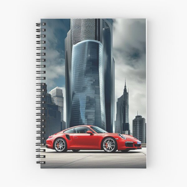 Item preview, Porsche in front of high-rise buildings designed and sold by wellartkunst.