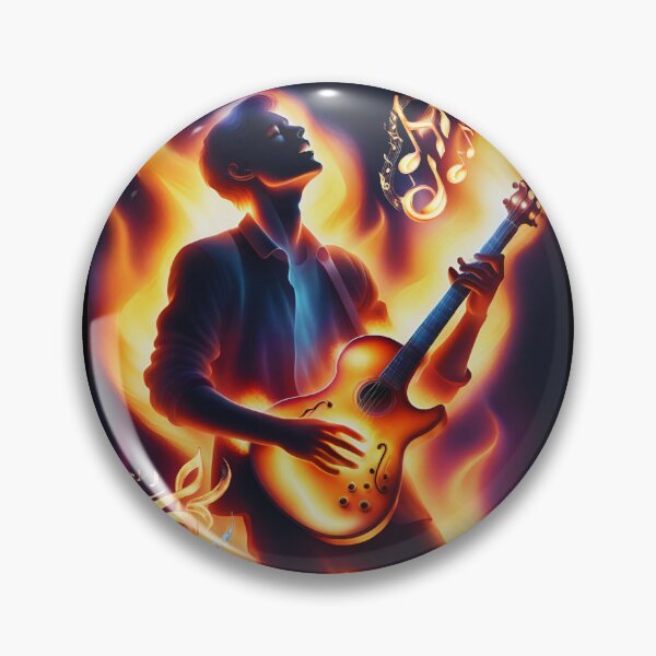 Item preview, El guitarrista en llamas de ensueño designed and sold by TakeThis4.