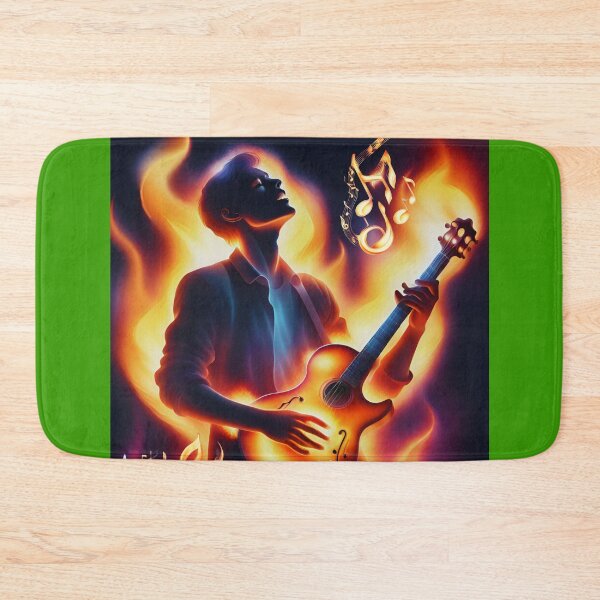 Item preview, The Dreamy Burning Guitarist designed and sold by TakeThis4.