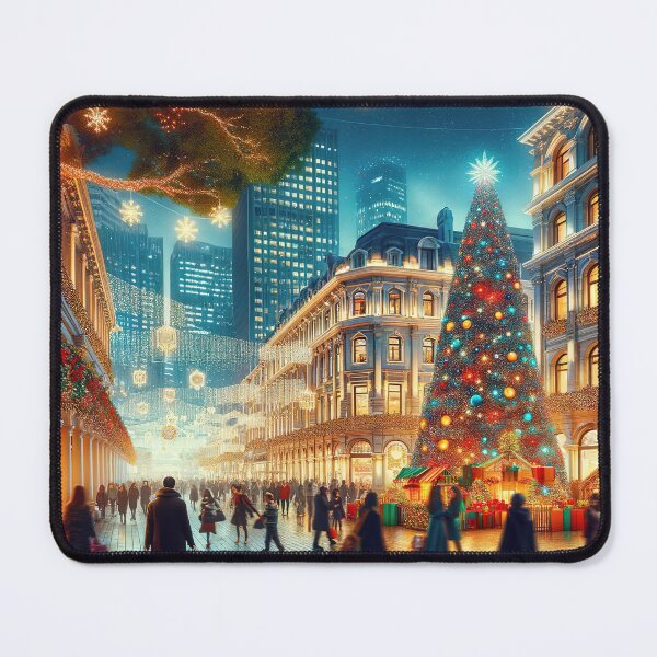 Item preview, Urban Holiday Splendor: Christmas Cityscape designed and sold by FIYARO.