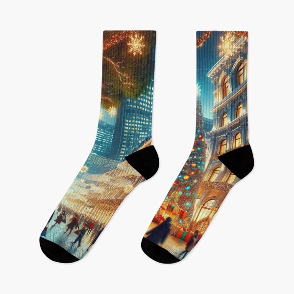 Item preview, Urban Holiday Splendor: Christmas Cityscape designed and sold by FIYARO.