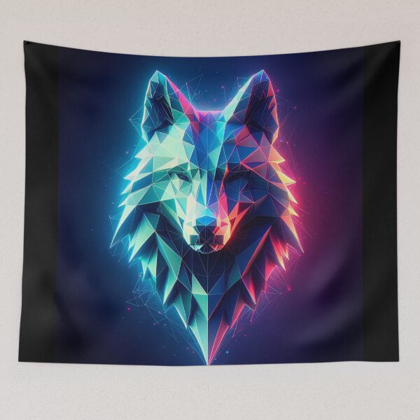 Item preview, Luminous Predator: The Wolf's Geometric Gaze designed and sold by Nick Seidel.