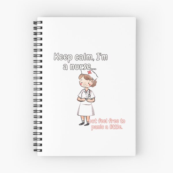 Item preview, Keep calm, I'm a nurse... but feel free to panic a little - Watercolor Illustration designed and sold by PixelBadBunny.