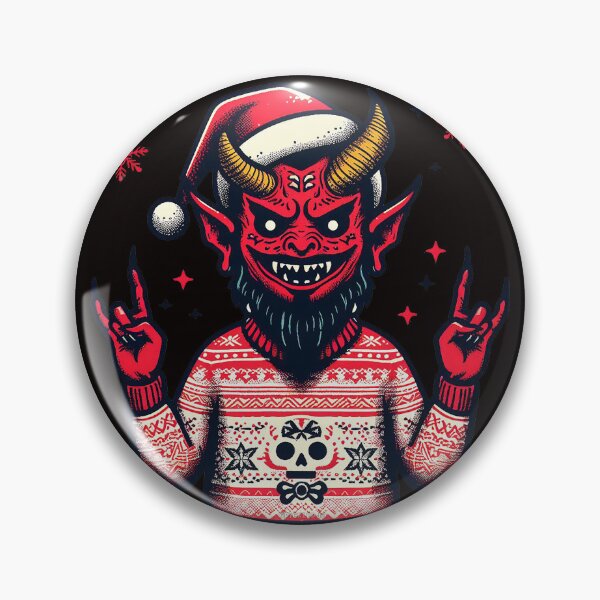 Item preview, Devil in an Ugly Christmas Sweater designed and sold by PickledjoArt.