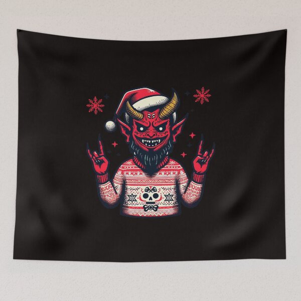 Item preview, Devil in an Ugly Christmas Sweater designed and sold by PickledjoArt.