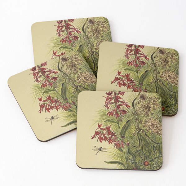 Item preview, Cardinal Flower with Dragonfly designed and sold by tomorrowsart.